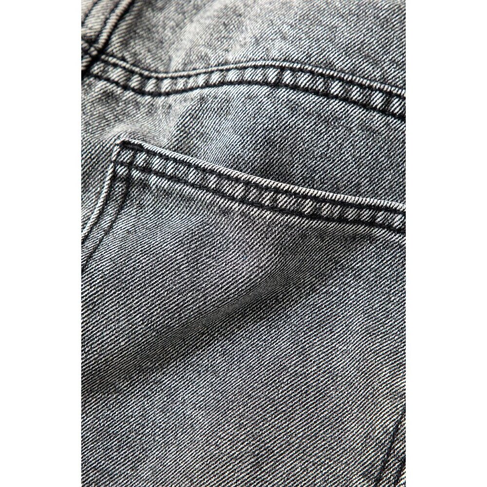 Micas Women's Size Large Asymmetric Waist Straight Leg Jeans Dark Grey New - Picture 5 of 10